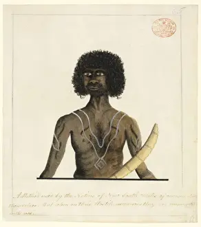 Thomas Watling Collection Drucke: Portrait of an Aboriginal man