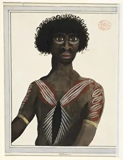 Thomas Watling Collection Drucke: Portrait of an aboriginal man named Balloderree