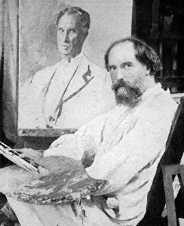 Drucke von Geboren in Tenby 1878, studierte Augustus John an der Slade School of Art, wurde Präsident der National Portrait Society im Jahr 1928 J Drucke: Porträt von Augustus John, Präsident der Nation Porträt.