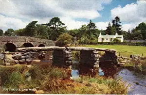Dartmoor National Park Images Drucke: Post Bridge, Postbridge Village, Devon