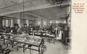 General Post Office London Drucke: Post Office Sorting 1904