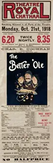 Plakat für das Theater der besseren Oel, Theater Royal in Chatham
