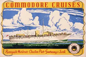 Poster Drucke: Plakat für die Firma Commodore Cruises