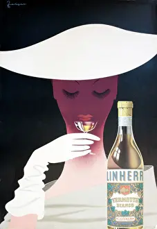 Plakat für den Weinvermut Linherr