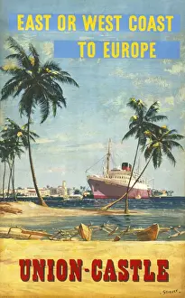 Plakat, das die Union Castle bewirbt.