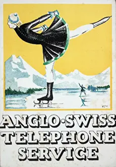 Poster Drucke: Plakat, Anglo-Schweizer Telefon Dienst