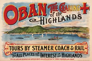 Poster Drucke: Plakat für Oban, Schottland
