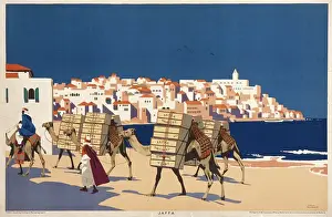 Plakat mit Blick auf Jaffa