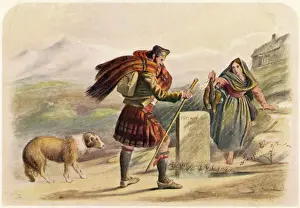 Ein Briefträger im schottischen Hochland