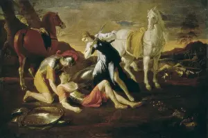 Drucke von PUSSIN, Nicolas (1594-1665). Tancred und Erminia . 1630 . Klassizismus . Öl auf Leinwand . RUSLAND . Sankt Petersburg , Staatliche Kunstsammlung Nicolas Poussin Drucke: PUSSIN NICOLAS 1594 - 1665 TANCRÉD und ERMINIA