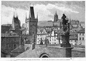 Charles Bridge View Drucke: Prague Rooftops