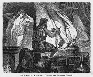 Classical Greek Art Drucke: Praxiteles at Work