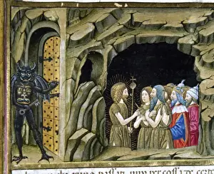 Betrag der Heiligen Johannes des Taufers. Codex von Predis (1476). Es