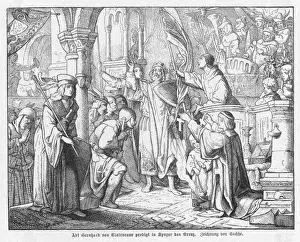 Christian Crusades Drucke: Preaching 1st Crusade