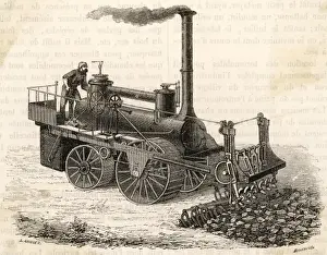 Steam Powered Machinery Drucke: Preliminary preparation for a road surface