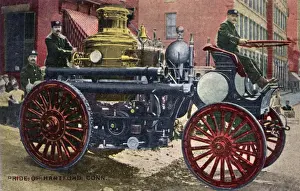 Drucke von Siegesschiff der Feuerwehr von Hartford in Hartfort (Connecticut), Vereinigte Staaten. Datum: um 1901 Connecticut Drucke: Siegesschiff der Feuerwehr von Hartford in Hartford (Connecticut), Vereinigte Staaten