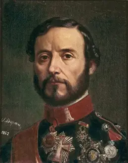 Drucke von PRIM I PRATS, Joan (1814-1870). spanischer General und Politiker, Ministerpräsident (1869 bis 1970). Porträt von 1862. VALLDEPERAS, Eusebio (1827 - 1900). Romantik. Öl auf Leinwand. SPAIN Zeitgenössische Kunst Drucke: Prim i Prats, Joan (1814-1870), spanischer General