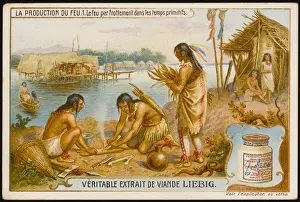 Early Human Tools Drucke: Primitive Firemaking