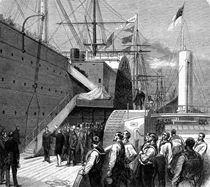 Great Eastern Steam Ship Drucke: Prince of Wales visiting the Great Eastern steam-ship