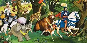 Vintage Fairy Tale Illustrations Drucke: Princess Marigold and the Magic Spell