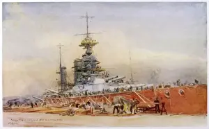 British Warship History Drucke: Princess Royal in Dock