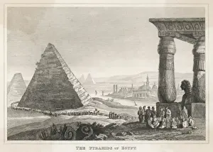 Ancient Egyptian Culture Photos Drucke: Procession at Pyramids