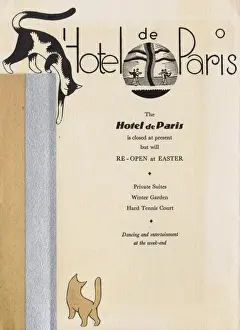 Art Deco Illustration Art Drucke: Programme for Hotel de Paris group
