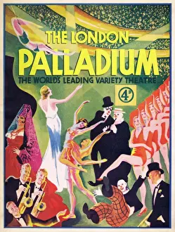 Drucke von Fernsehsendung für eine Varieté-Show im Londoner Palast, 1932 unter der Leitung von George Black Datum: 1932 Theater Drucke: Programm für das Londoner Palladium