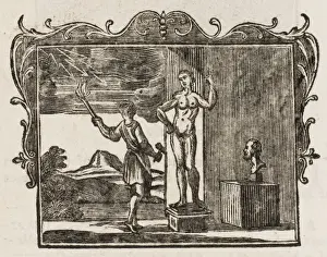 Classical Mythological Art Drucke: Prometheus Forms Man