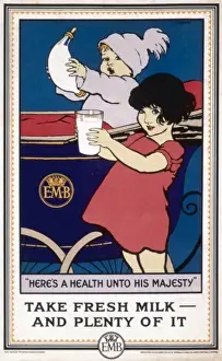 Empire Marketing Board Advert Drucke: Promoting fresh milk