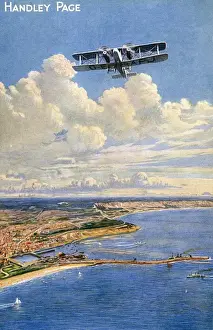 Vintage Biplane Flight Drucke: Prototype Handley Page W8, G-EAPJ