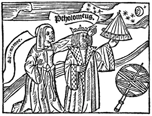 Ancient Astronomy Art Drucke: Ptolemy at Work