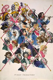 Satirical Prints UK Drucke: Public characters