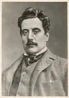 Opera Composer Biography Drucke: Puccini Postcard