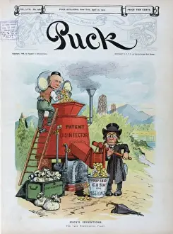Puck Magazine Art Drucke: Pucks inventions