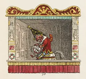 Victorian Era Satire Art Drucke: Punch on his Steed