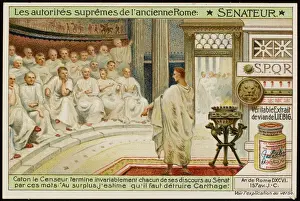 Ancient Rome History Drucke: Punic War, Cato & Senate