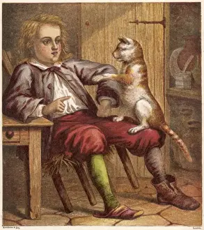 Classic Fairy Tale Prints Online Drucke: Puss in Boots - 1