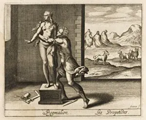 Classical Mythological Art Drucke: Pygmalion & Statue