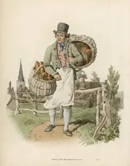Vintage Bakery Scene Drucke: Pyne - a Baker