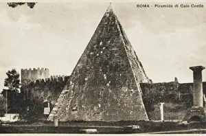 Roman Architecture Styles Drucke: Pyramid of Cestius, Rome