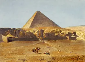 Egypt Desert Landscape Drucke: Pyramide de Cheops