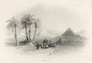 Egyptian Landscapes Drucke: Pyramids / 1845 / Willmore
