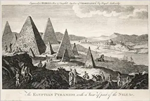 Historic Egyptian Architecture Drucke: Pyramids by the Nile