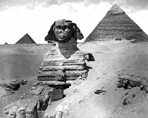 Egyptian Historical Monuments Drucke: Pyramids and Sphinx, Egypt