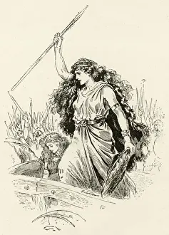 Drucke von Königin Boudica der Icener Stamm Schlacht Drucke: Königin Boudika von der Icenestamm