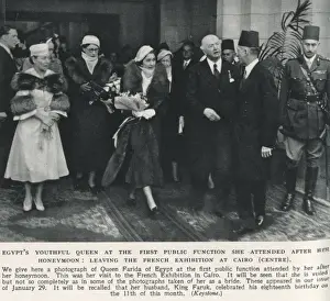 Egyptian Monarchy History Drucke: Queen Farida of Egypt at her first public function