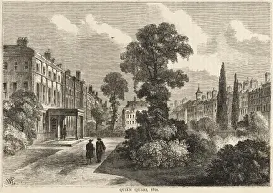 Old England Picturesque Scenes Drucke: Queen Square 1810