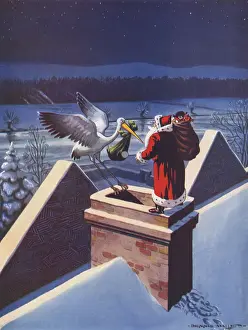 Christmas Scene Drucke: A Question of Precedence by Dennis Mallet