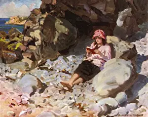 Woman On The Beach Drucke: A quiet corner on Sark